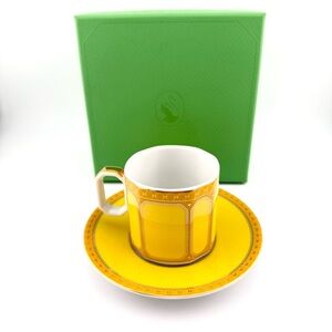 Swarovski x Rosenthal Signum Jonquil Espresso Cup Saucer Set New & Collectible